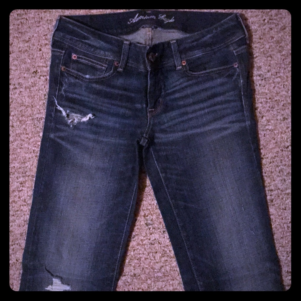 Woman’s slim boot stretch jeans. American eagle.